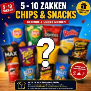 Chips & snacks mystery pakket 5-10 zakken chips !