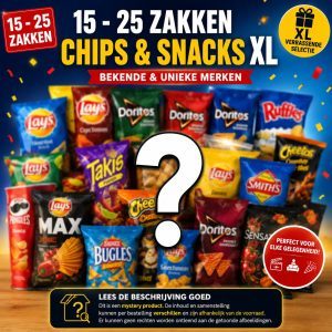 Chips & snacks XL mystery pakket 15-25 zakken chips !