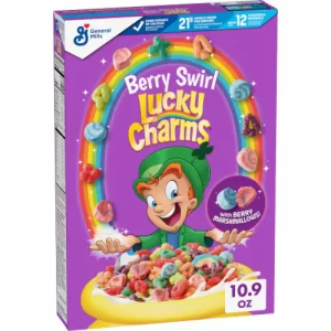 Lucky Charms Berry Swirl Kinderontbijtgranen met Marshmallows. 309gr