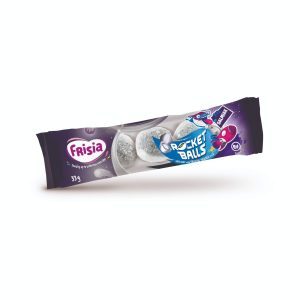 Frisia Rocket Balls Salmiak 5-pack – Harde Dropballen met Zoute Vulling