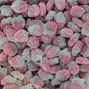 Veggie Zure Aardbeien – Vegan Snoep met Frisse Aardbeiensmaak en Zure Suikerlaag