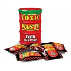 Toxic Waste Red Sour Candy Drum 42g – Zuur Snoep Uit Amerika