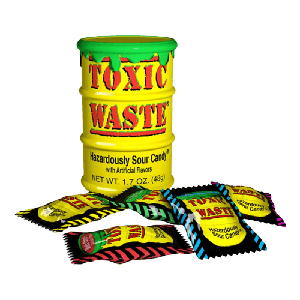 Toxic Waste Yellow Sour Candy Drum 42g – Extreem Zuur Snoep
