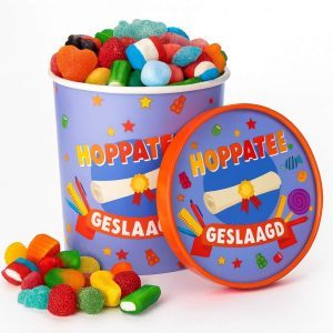 Candy Bucket Geslaagd school – Cadeau met Snoepmix