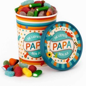 Candy Bucket Papa – Cadeau met Snoepmix