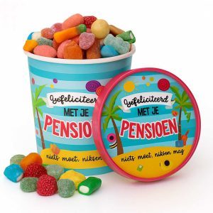 Candy Bucket Pensioen – Cadeau met Snoepmix