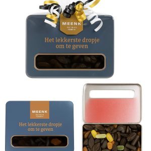 Meenk Blik – Het lekkerste dropje om te geven | 1KG Hollandse Dropmix van Meenk