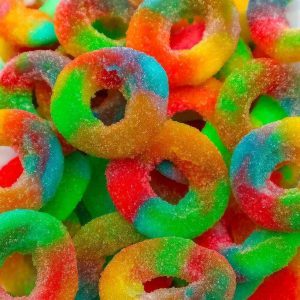 Dulce Plus Gesuikerde Rainbow Rings – Zoete Kleurrijke Gesuikerde Snoepringen | The Candyshop