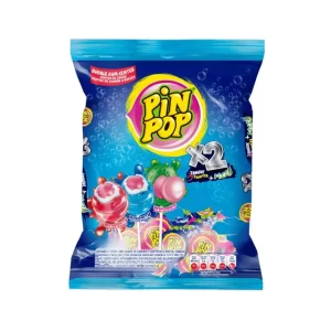Aldor Pin Pop Chewing Gum X2 (12 stuks, 180 g) – Strawberry, Blueberry, Watermelon & Fizzy
