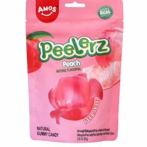 Amos Peelerz Gummy Peach 65g – Pelsnoepje Perzik | The Candyshop