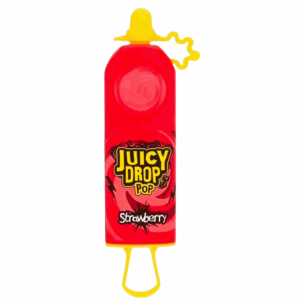 Juicy Drop Pop Strawberry – Zure Lolly met Aardbeiengel | The Candyshop