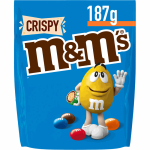 M&M’s Crispy Melkchocolade 187 g – Chocolade met Knapperige Rijstkern | The Candyshop