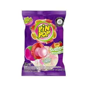 PinPop Assorted Surtido Lolly’s (12 stuks) – Fruitige Kauwlolly’s met Verrassing