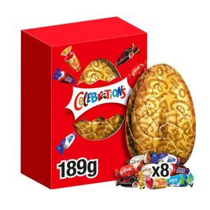 Groot Chocolade Paasei 189g Celebrations – Gevuld met Mini Chocolaatjes | Pasen