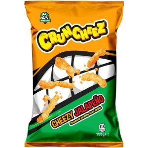 Cruncheez Cheezy Jalapeño Chips 150g – Pittige Cheddar Jalapeño Snack | American Style Chips