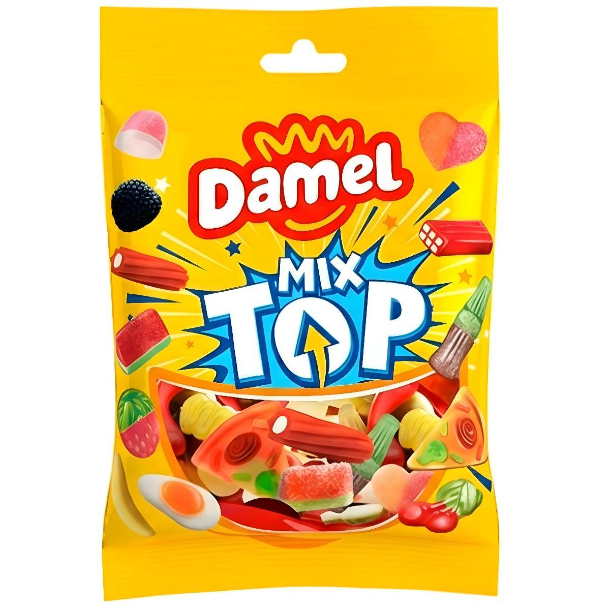 Damel Top Mix 135 Gram– Halal Fruit- en Schuimsnoep Mix