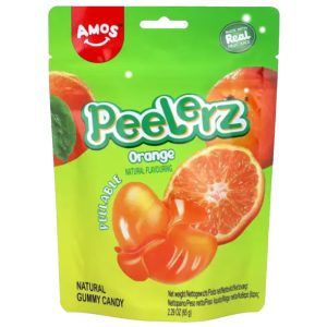 Amos Peelerz Gummy Orange 65g | Pelbare Sinaasappel Gummies | The Candyshop