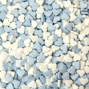 dextrose vruchtenhartjes blauw/wit klein